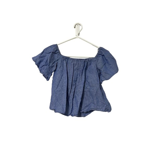 Express Blouse - Blue Pinstripe - Size XS - Picture 1 of 1